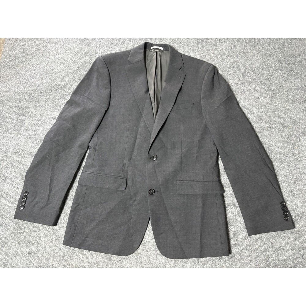 Bar III Suit Mens 38R Gray Slim Fit 2 Piece Wool Blend Single-Breasted Notch